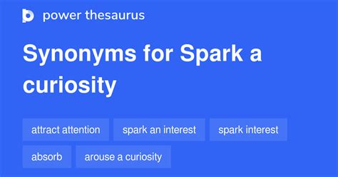 spark curiosity synonym.